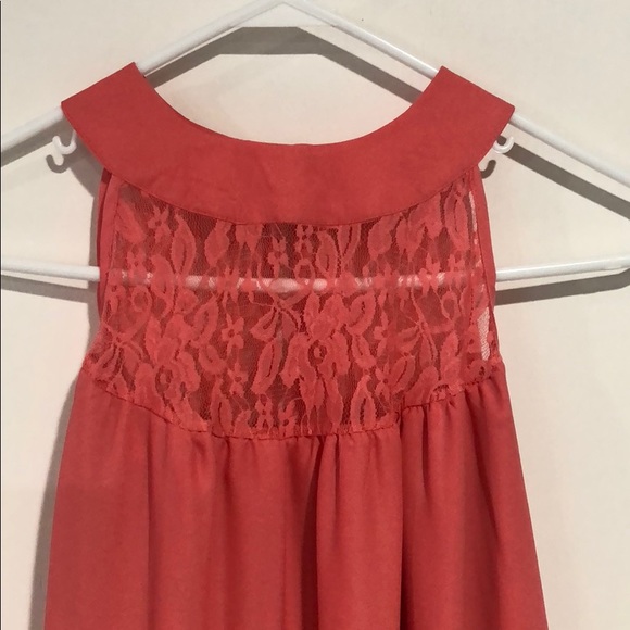 Peach Dress Lace Front and Back - Picture 2 of 4